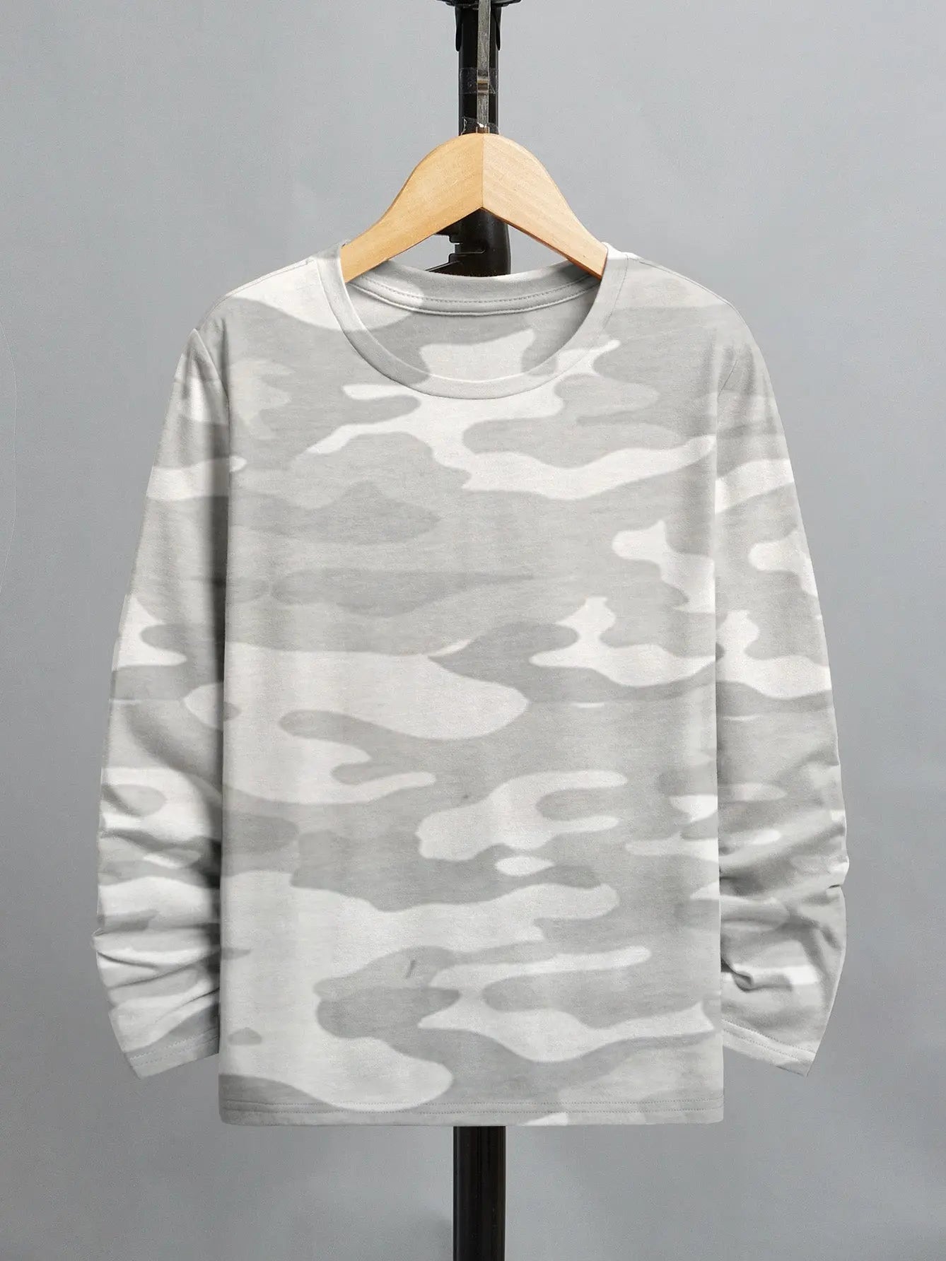 Maxx Crew Neck Long Sleeve Single Jersey Tee Shirt For Kids-Camouflage-SP211/RT2117