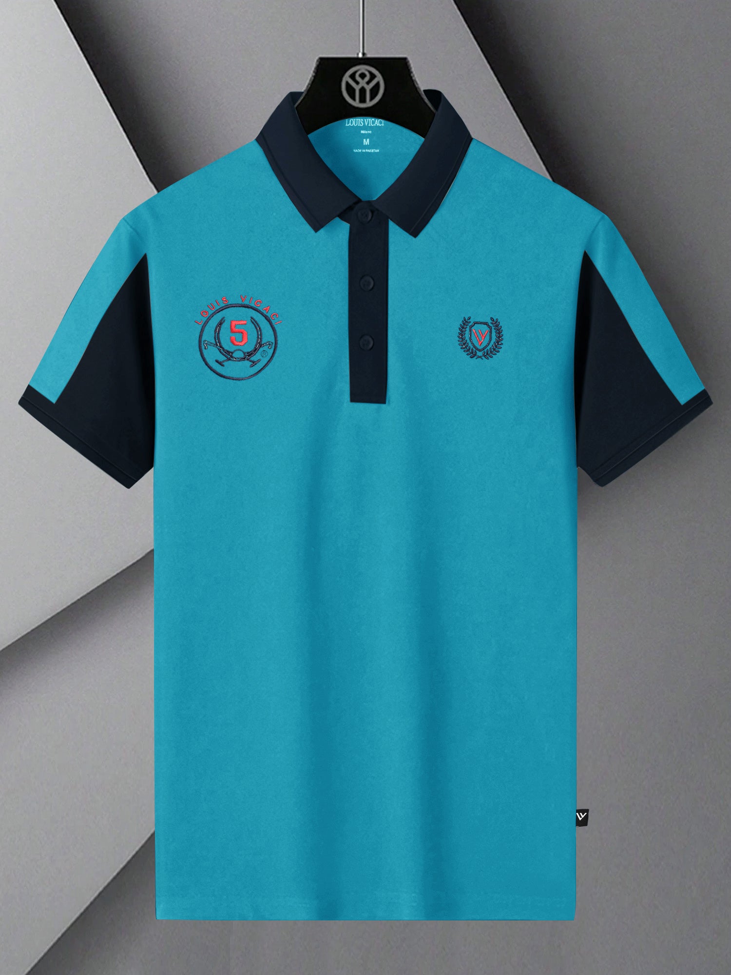 LV Summer Polo Shirt For Men-Blue & Dark Navy-SP1568/RT2371